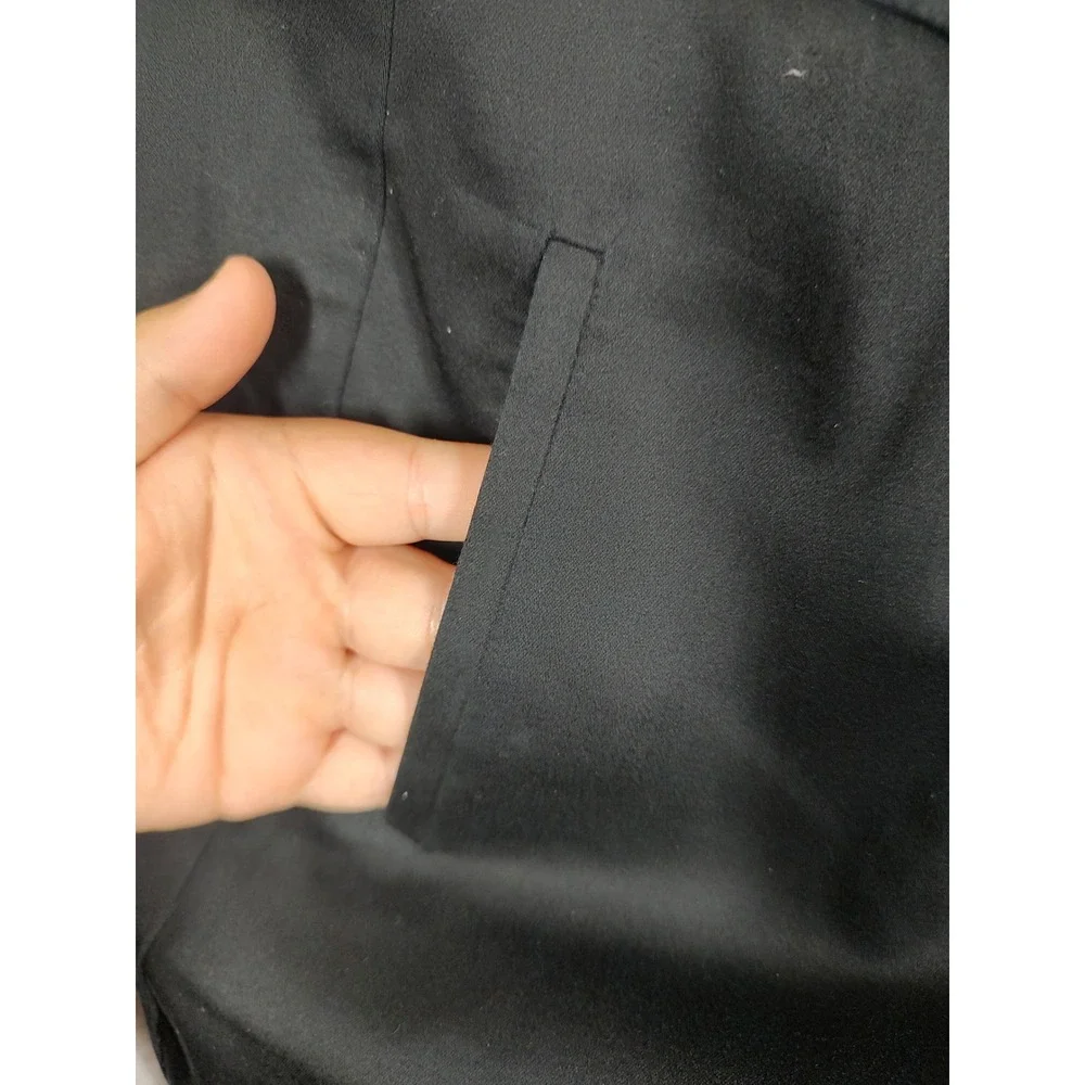 Loft Womens Black Cropped Straight Leg Career Trousers Pants Size 10‎ Stretch